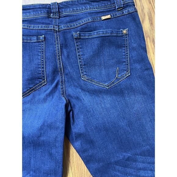 Inc Denim Reg Fit Straight Leg Jeans Women's Size 12 Med Blue Wash Cotton Blend - Picture 9 of 10